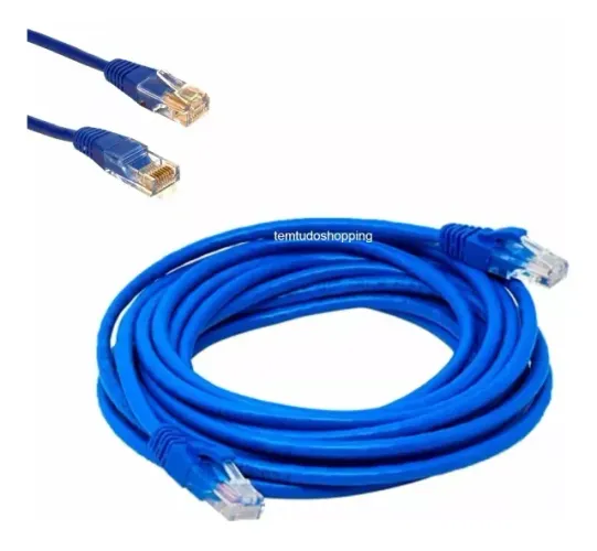 Cabo De Rede Internet Lan Rj45 Cftv Cat6 Montado 5, 10, 15, 20 e 30 Metros