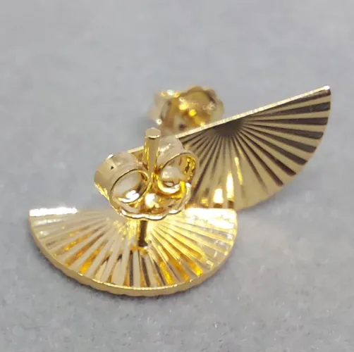 Brincos banhado a Ouro - Estilo leque