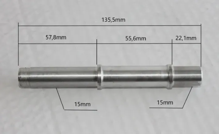 Eixo Para Cubo Traseiro Mtb V17 Boost 148x12mm Vzan Aluminio Novo