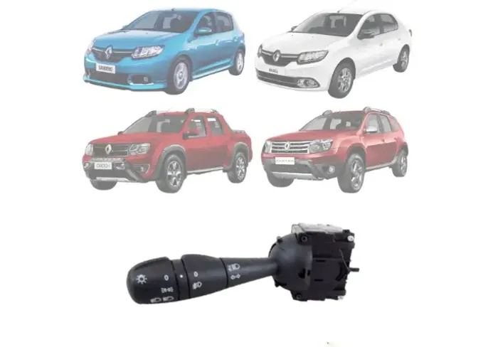 Chave de Luz Seta Volante para o Renault Logan, Sandero, Duster, Oroch 2015 até 2018