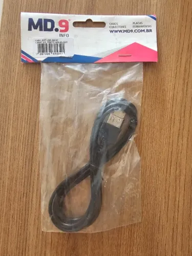 Cabo extensor de USB 1.5Metros preto lacrado