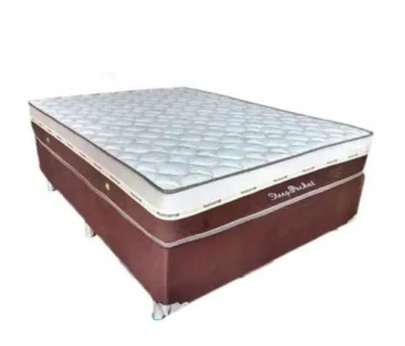 Cama box casal com colchão sleep pocket 25 cm de altura