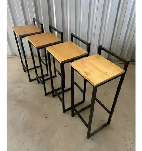 Banquetas Bistrô 70x30x30 Estilo Industrial Reforçada