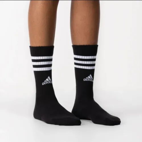 Par Meias Adidas 3 Listras - Tamanho 38 ao 40