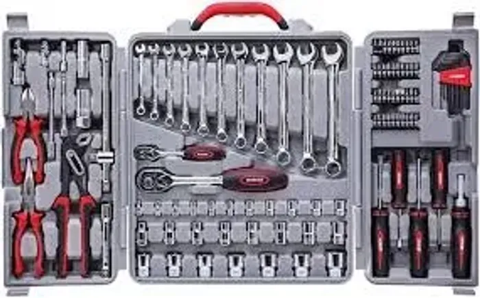 Kit Jogo De Ferramenta Maleta 110 Peças Soquete Chave Worker Cor Cinza