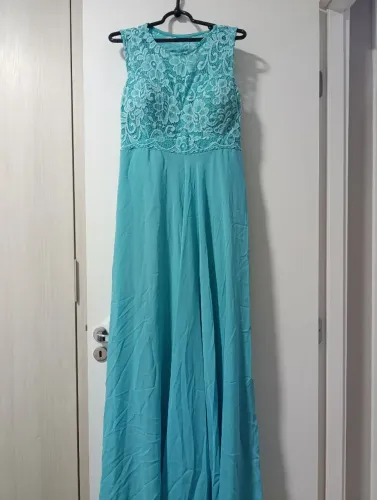 Vestido de festa azul Tiffany