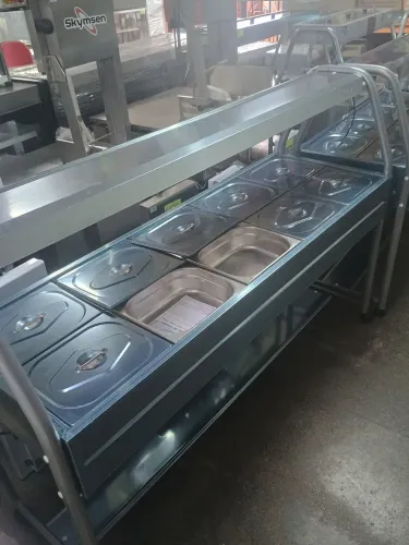 Carrinho Para Comida 10 Cubas quentes - Novo 
