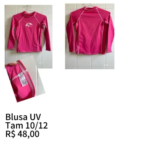 Blusa UV infantil menina