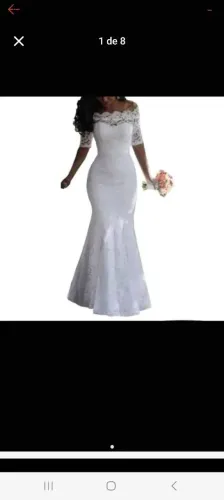 Vestido de noiva sereia com detalhes em renda