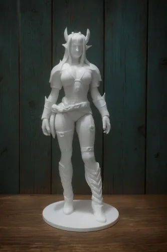 Miniatura Colecionável Guerreira Fantasia - Detalhes Ricos, Ideal para Display ou RPG