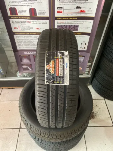Pneu Crystone 195/55/R16 Remold borracha vipal (instalação grátis)