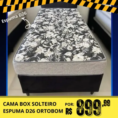 Cama Box Solteiro Ortobom 100% Espuma D26