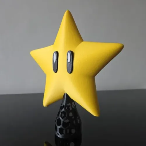Estrela 3d Do Mario - Para Árvore De Natal Ou Enfeite
