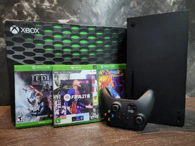 XBOX SERIES X 1 TERA + 1 CONTROLE + 3 JOGOS FISICOS + GARANTIA