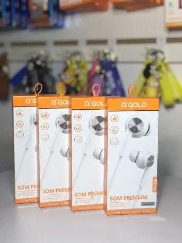 "NÃO FAZEMOS ENTREGA" Fone de Ouvido Estéreo A'Gold FN-A53 - Som Premium