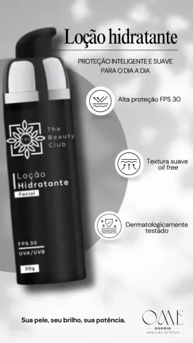 Loção Hidratante com FPS 30