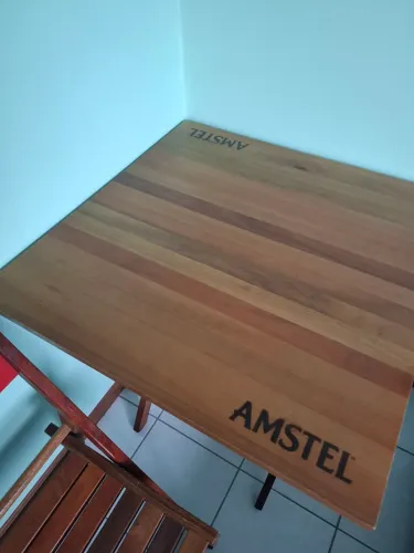 Mesa de boteco com 4 cadeiras - madeira, tudo novo