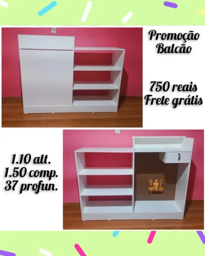 Balcão Promocional Branco com Frete Grátis