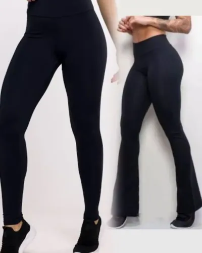 2 Calças Legging e Flare Flaneladas - Conforto e Estilo