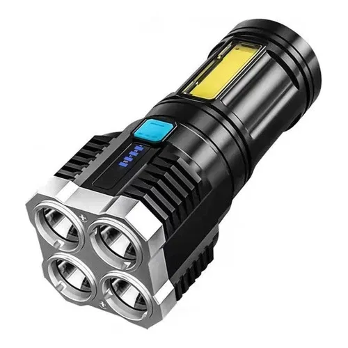 Lanterna Holofote Profissional Q5 Recarregável Ultra Potente 4 leds