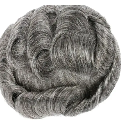 Protese capilar Masculina Micropele Grisalha 1B/65 - Pronta Entrega