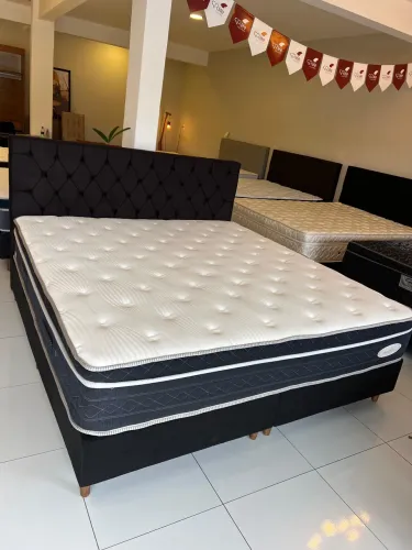 Cama KING SIZE MAXFLEX LÁTEX SEMINOVO - Entrego!