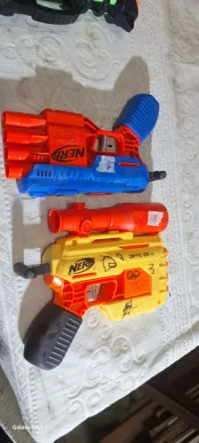 2 Pistolas Nerf para Diversão Garantida! Nso dei se funciona 