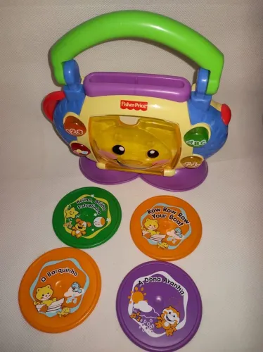 Fisher-Price CD Player com Discos de Músicas