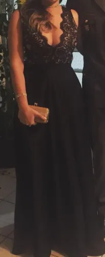 Vestido longo festa preto 