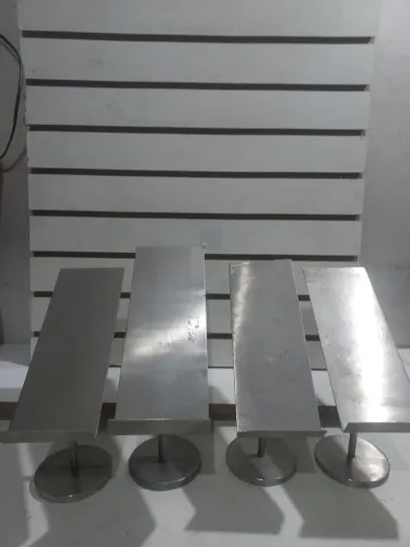 4 display balcão de loja aço inox