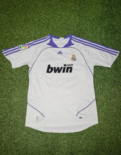Camisa Real Madrid 2007/2008 veste P adulto (70x49cm) Usado Original