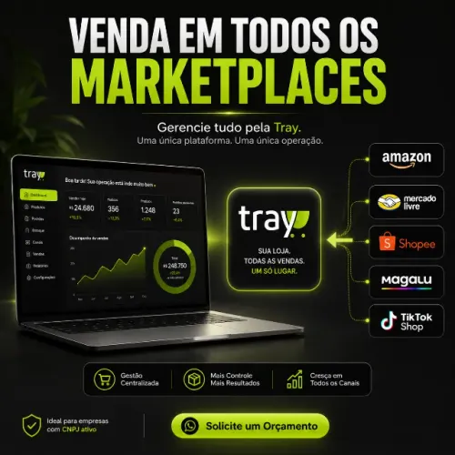 Loja Virtual Tray com Integração Amazon Shopee Mercado Livre Magalu