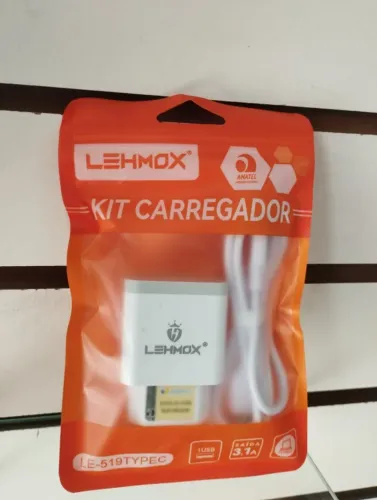 Carregador Turbo 3.1A LEHMOX Tipo C / Micro USB / iPhone Cabo + Fonte