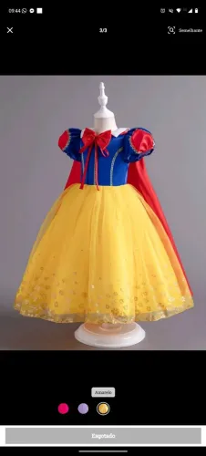 Vestido fantasia Branca de neve 