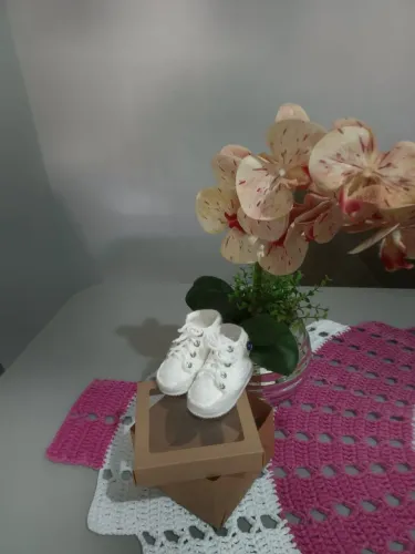 Sapatinho de crochê pra bebê