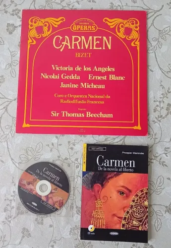 Kit CARMEN BIZET - Grandes Óperas - Disco Vinil + Livro Carmen de La Novela Al Libreto.