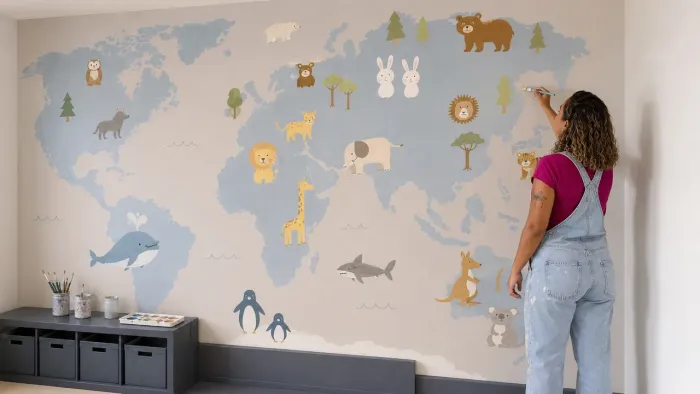 Arte em parede personalizada em Salvador | Quarto infantil, sala e empresas