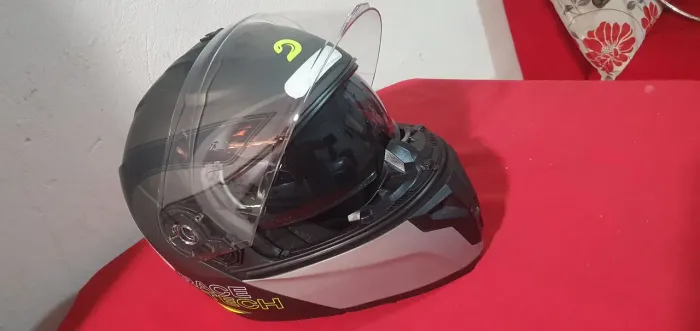 Capacete Race Tech Signal Active Titanium Verde Fosco Oculos