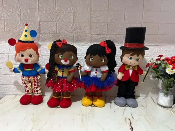 Bonecos de Feltro - Tema Circo