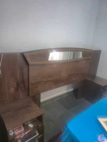 Cabeceira casal ajustável Lopas com espelho