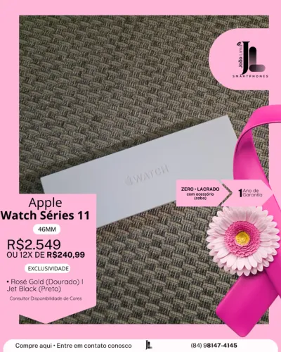 APPLE WATCH SÉRIES 11, 46MM, LACRADO, LANÇAMENTO!