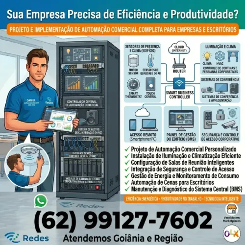 Escritório Inteligente: Automação de Salas de Reunião e Iluminação