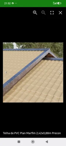 4 Telhas PVC Plan Marfim 2.42X88 cm ( Novas )