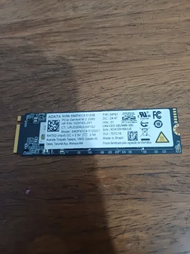 SSD M.2 MVME 512