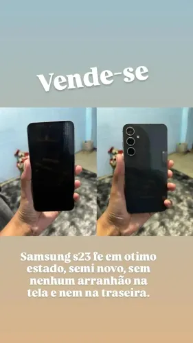 Samsung s23 fe em ótimo estado, sem nenhum defeito, sem marcas de uso!!!