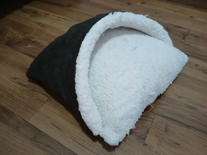 Cão e gato - Cama (canguru) com sherpa<br>