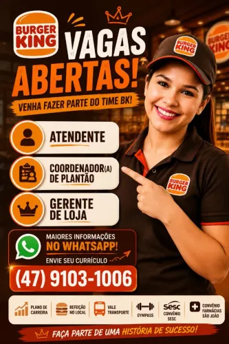 Vagas aberta Bk