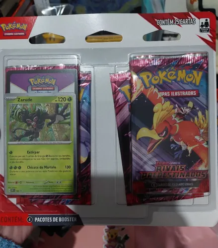 Blister quadruplo / quadpack de cartas pokémon da coleção rivais predestinados