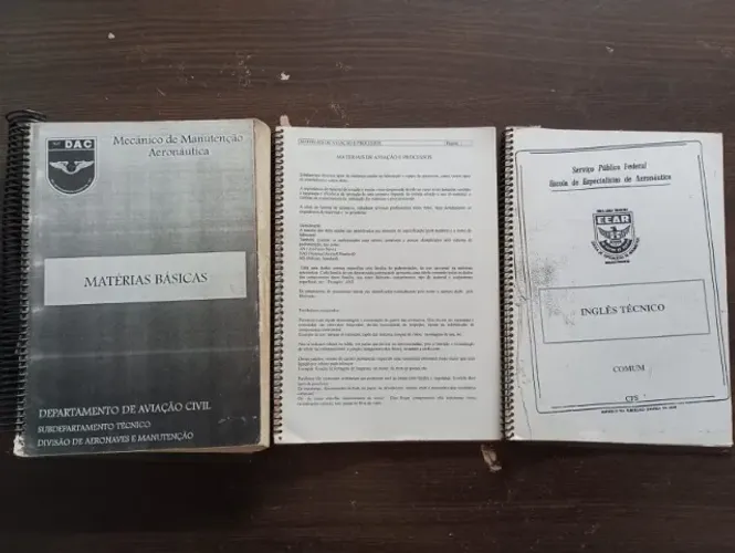 Apostilas, Coleção kit com 3 apostilas curso mecânico de manutenção aeronáutica, muito con