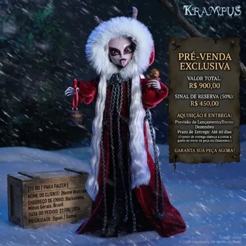 monster high krampus doll ultima unidade da pré venda
